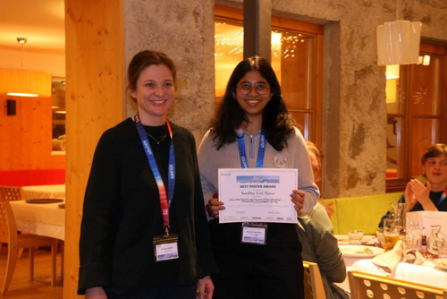 Nanditha received the Best Poster Award at the SASP 2026 held in Obergurgl, Austria.